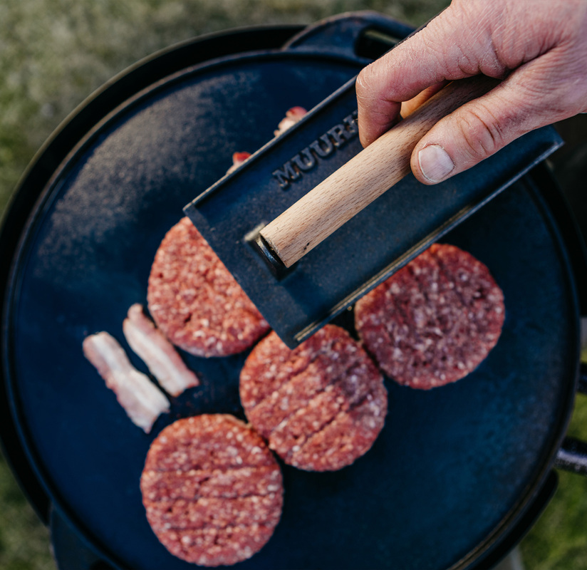 Grillpresser rektangulær Støbejern