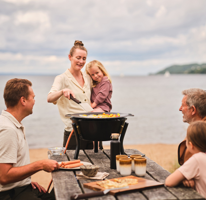 Stegepladesæt gas SL Sort 48 cm