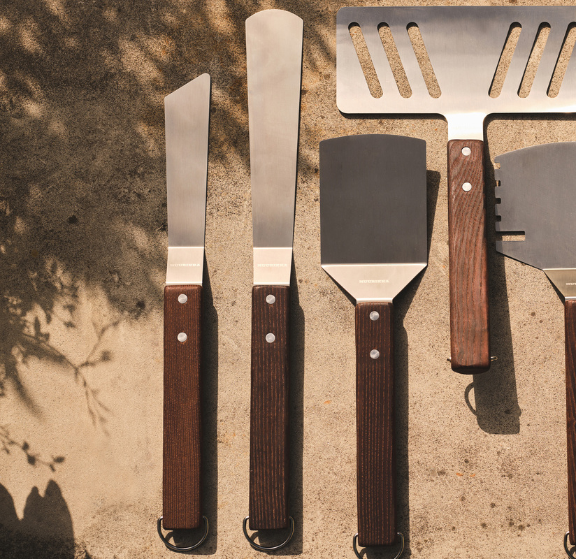 Stegespade til pandekager/blinis Rustfri/ask