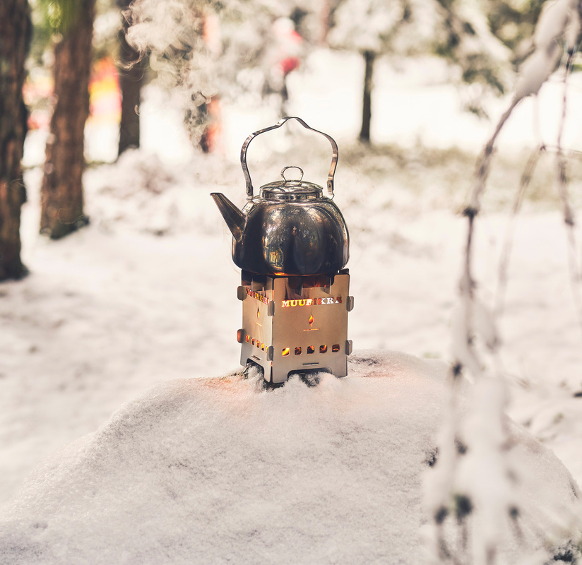 Vildmarkskøkken, sammenklappeligt Rustfrit