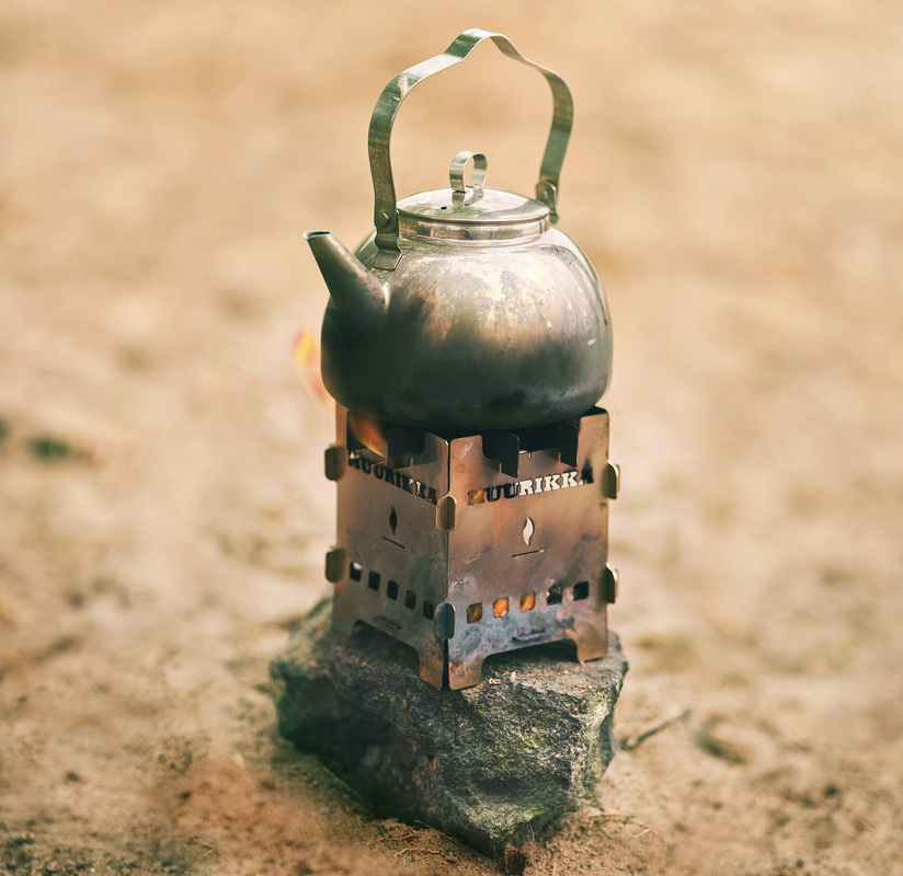 Vildmarkskøkken, sammenklappeligt Rustfrit