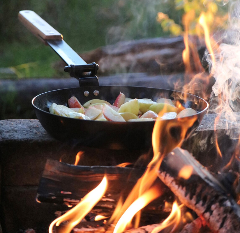 Jægerstegepande sammenfoldelig Carbon stål 42 cm