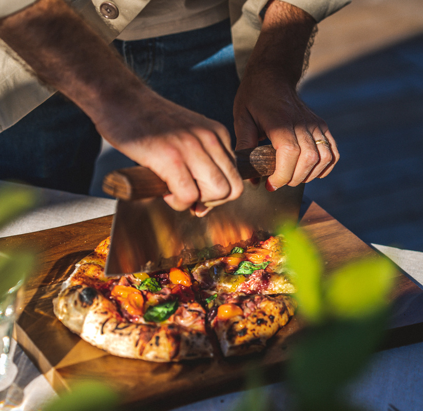 Pizzaskærer Rustfri/ask