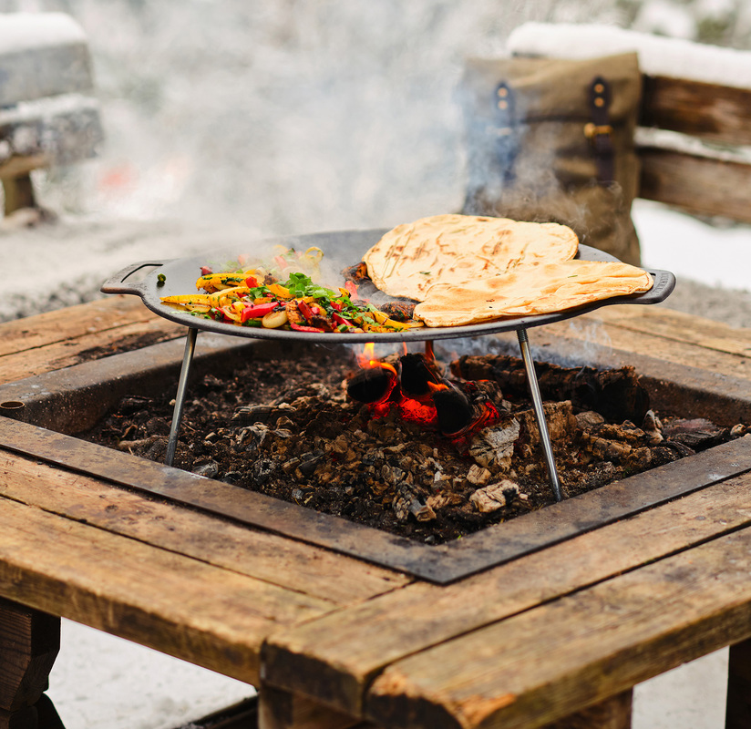 Stegeplade med ben Varmvalset stål 58 cm