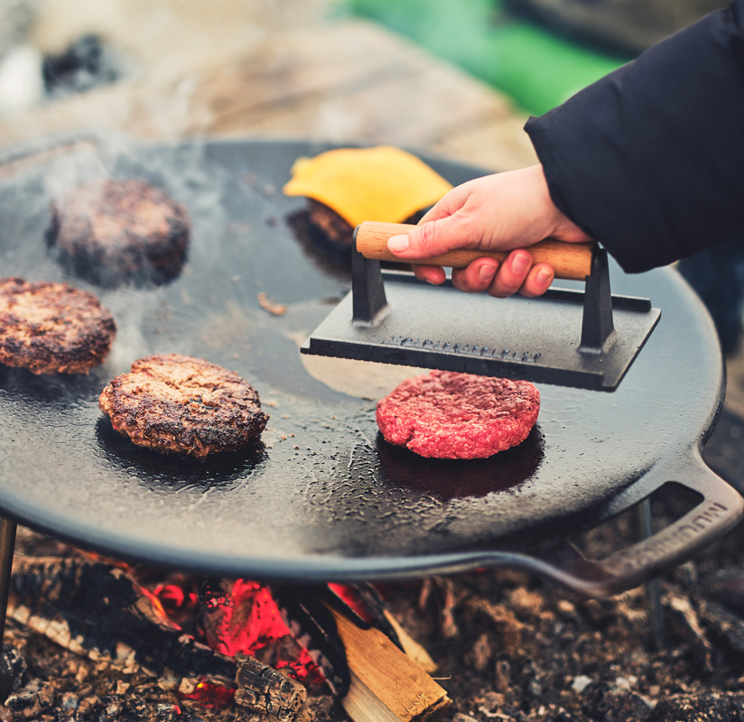 Grillpresser rektangulær Støbejern